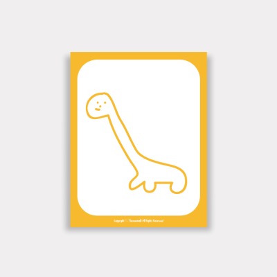 공룡 yellow 떡메모지
