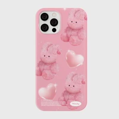 pink heart toy windy [하드 폰케이스]아이폰케이스 아이폰 11 12 12미니 13 미니 엑스 프로 맥스 se2 케이스 핸드폰 갤럭시 커플 곰돌이 캐릭터