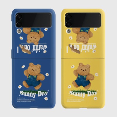 sunny day gummy Z플립 하드케이스갤럭시 제트플립 1 2 3 케이스 zflip case 커플 곰돌이 캐릭터