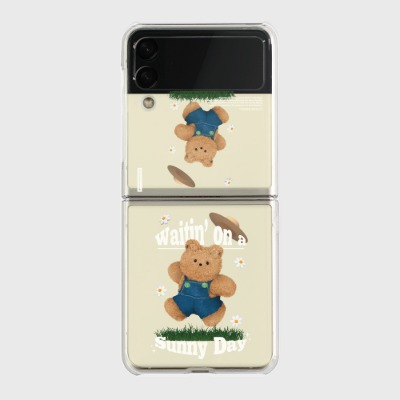sunny day gummy Z플립3 클리어하드케이스갤럭시 제트플립 1 2 3 케이스 zflip case 커플 곰돌이 캐릭터