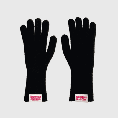 black always open gloves