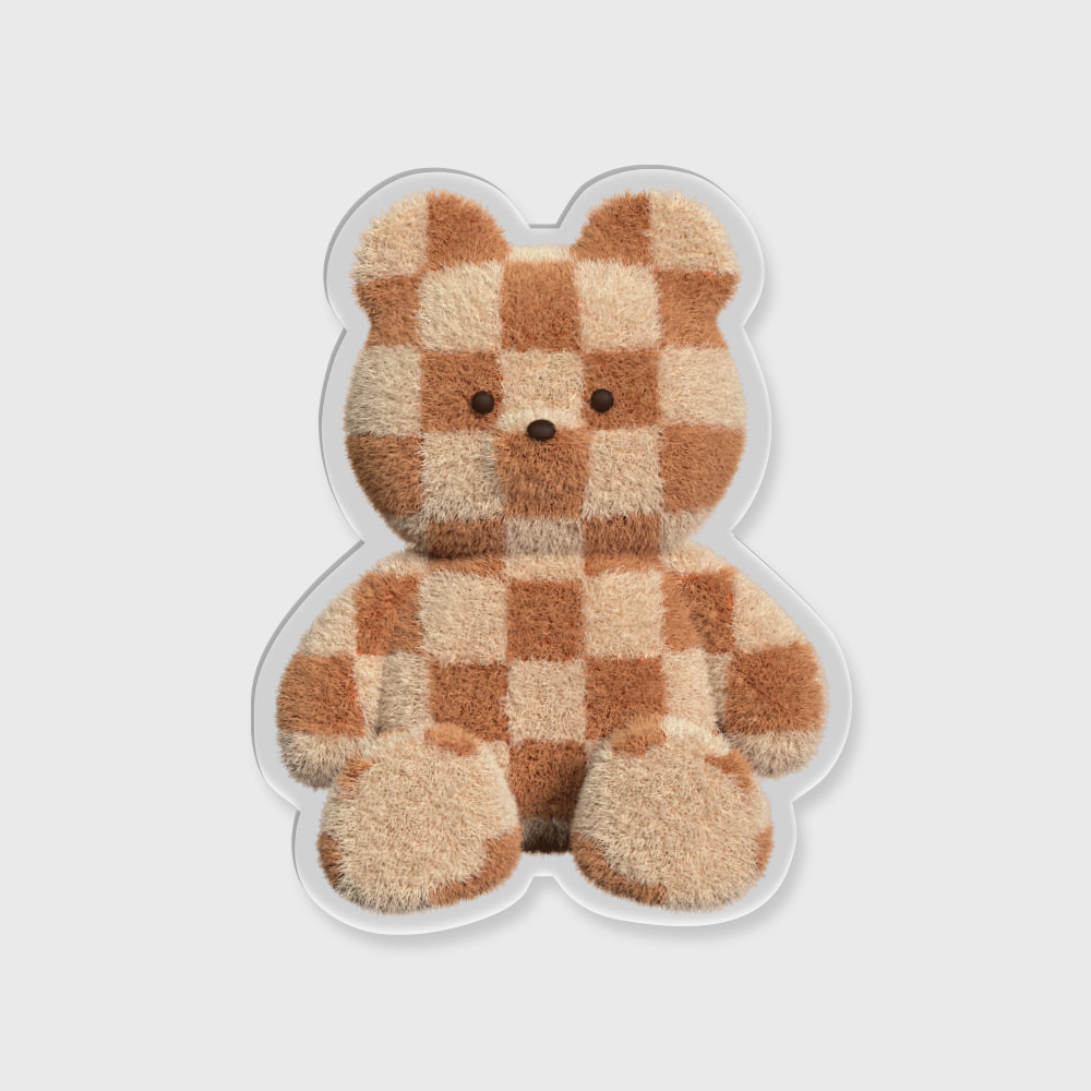 [아크릴스마트톡] checkerboard teddy